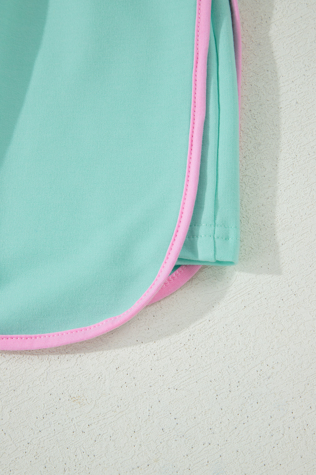 Bonbon Colorblock Edge Drop Shoulder T Shirt and Skort 2Pcs Set