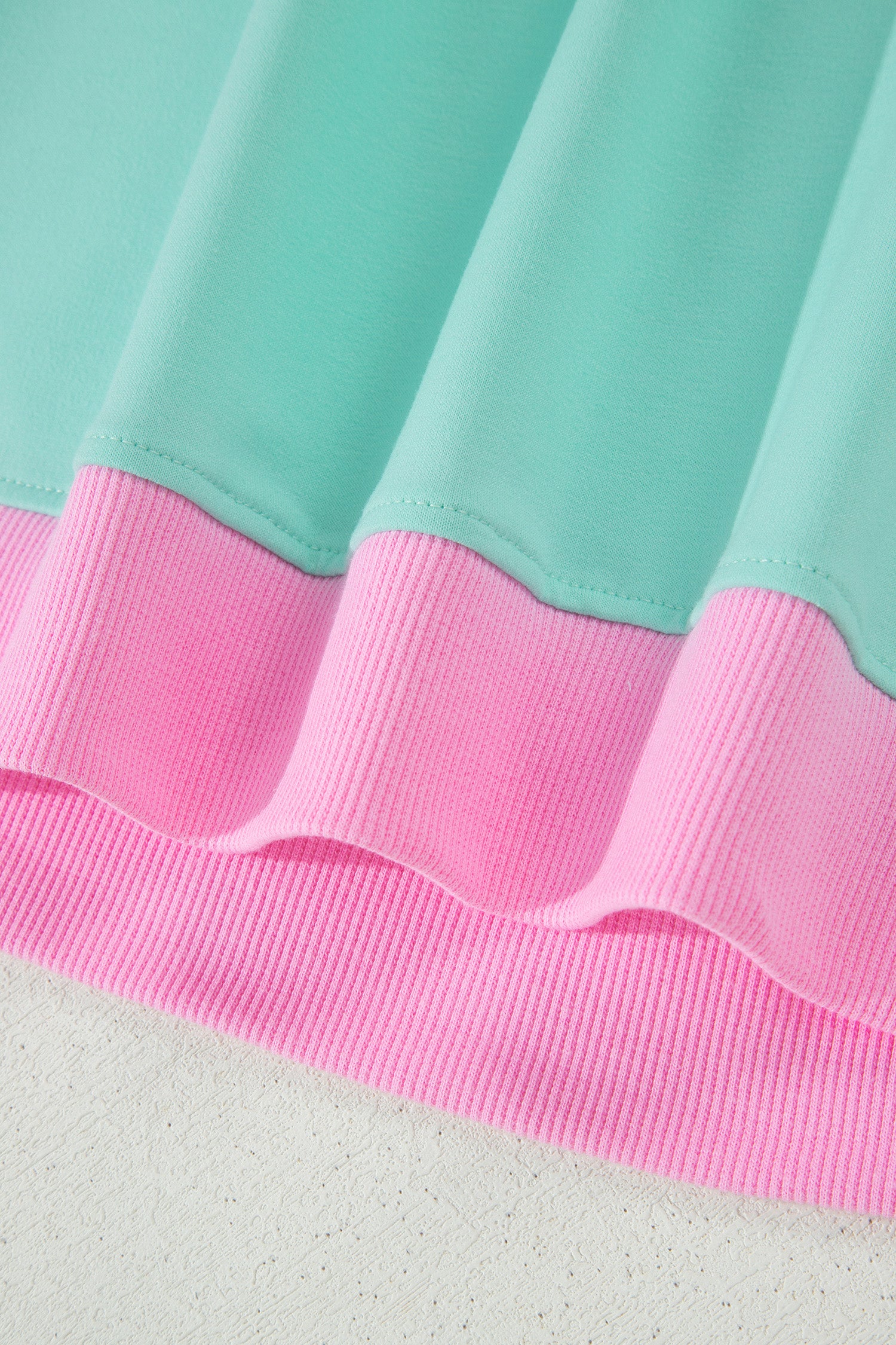 Bonbon Colorblock Edge Drop Shoulder T Shirt and Skort 2Pcs Set