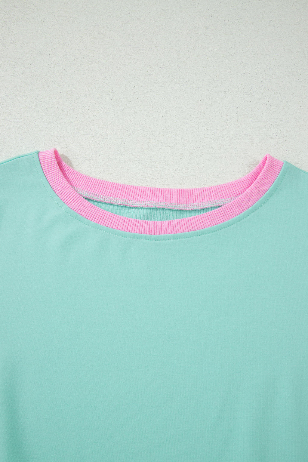 Bonbon Colorblock Edge Drop Shoulder T Shirt and Skort 2Pcs Set