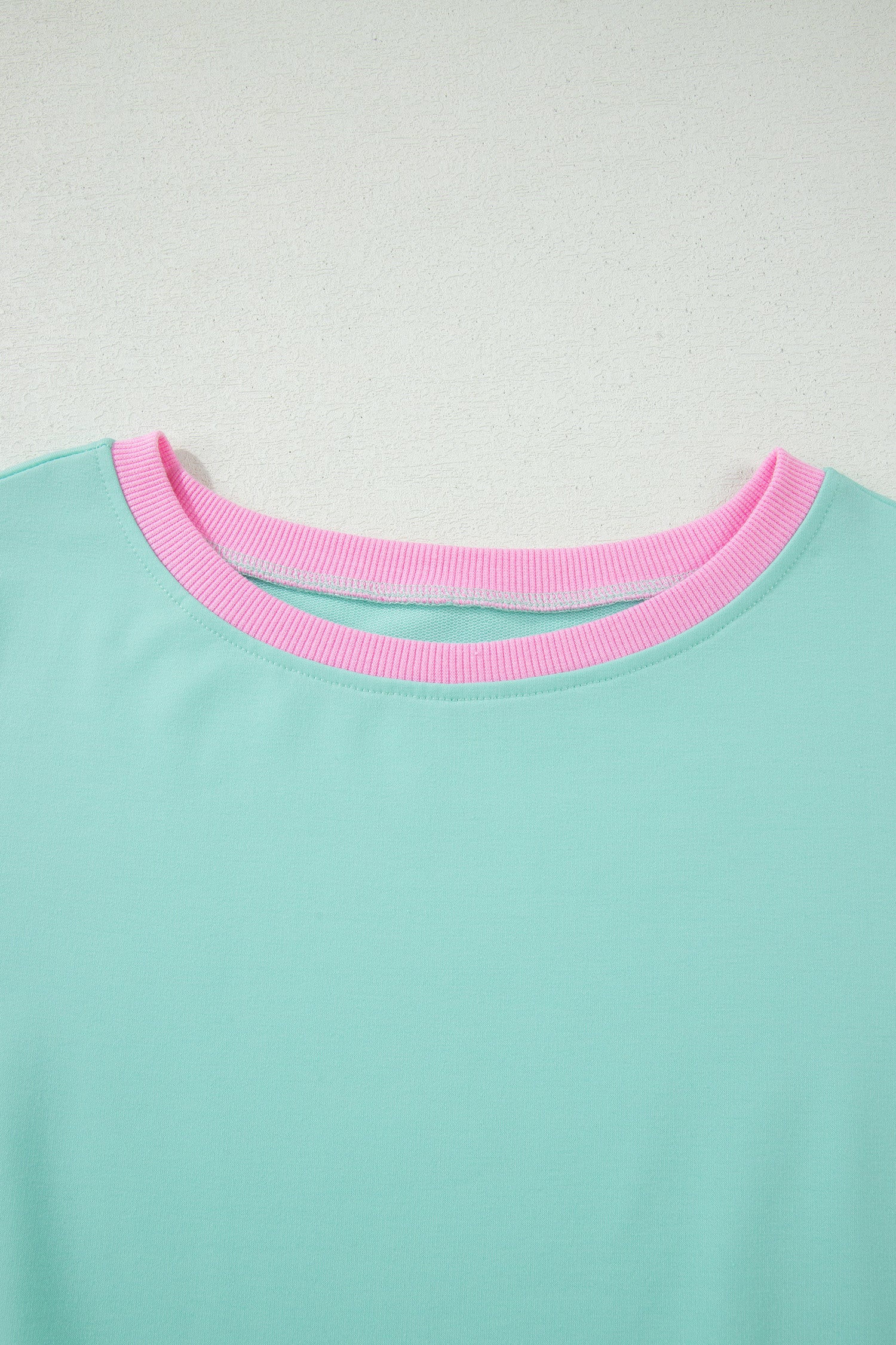 Bonbon Colorblock Edge Drop Shoulder T Shirt and Skort 2Pcs Set